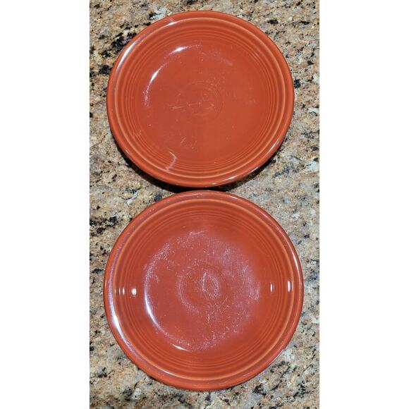 Fiesta Poppy Salad Plates 7 3/8" (set of 2 Fiestaware - Picture 1 of 12